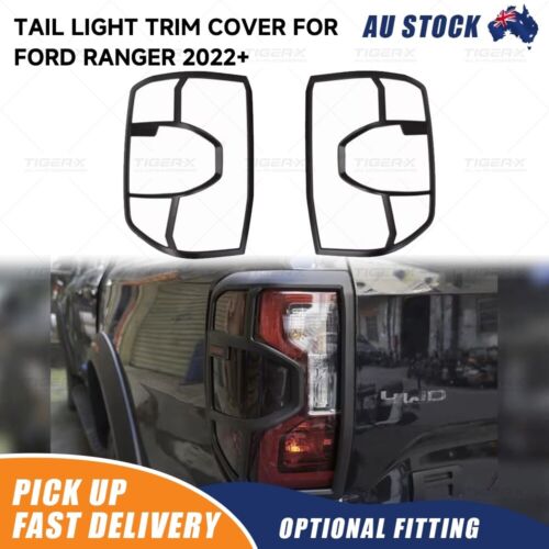 2xTail Light Surround Trim Lamp Cover Set For NEW GEN Ford Ranger 2022-2024