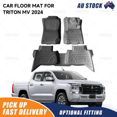 Anti-Slip TPE Rubber Floor Mats Full Set For New Triton MV 2024