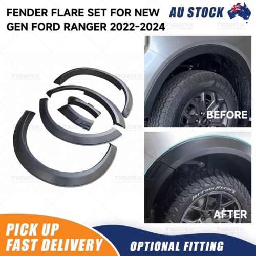 Wheel Arches Matt Black Fender Flare Set of 6 for NEW GEN Ford Ranger 2022-2024