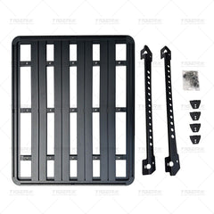 1500mm Aluminum Flat Rack Roof Platform For 4x4 Toyota Hilux Dual Cab 2005-2024