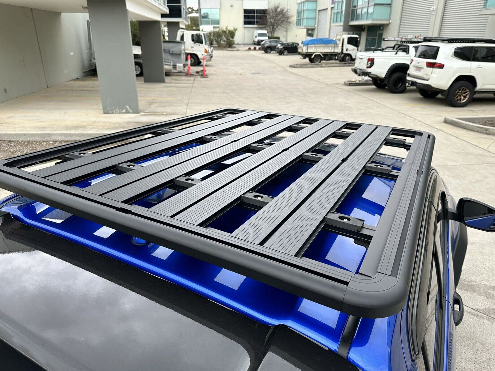 1500mm Aluminum Flat Rack Roof Platform For 4x4 Toyota Hilux Dual Cab 2005-2024