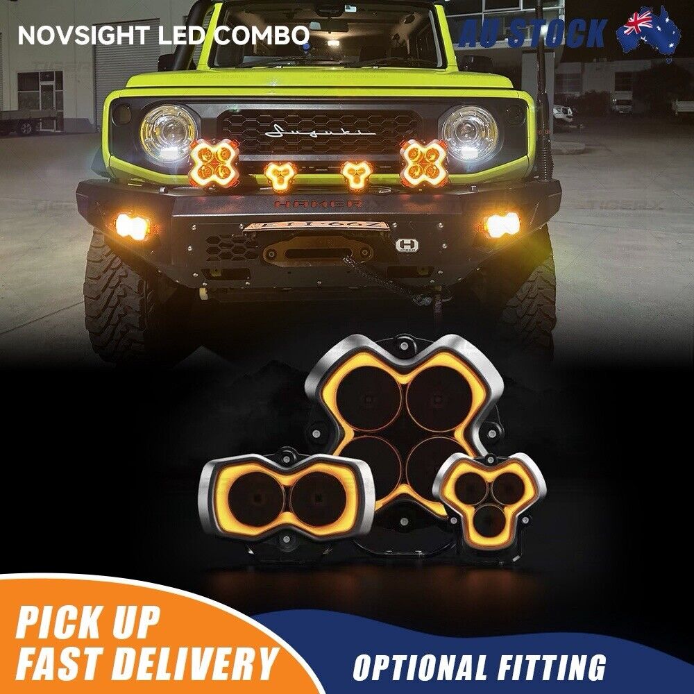 NOVSIGHT HALO LED Spot Light Pair LED 3''/4.5''/6'' Driving Light Waterproof