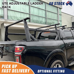 Adjustable Aluminum Black Ladder Rack Set Tub Rack For UTE Hilux/ Ranger/ Cannon