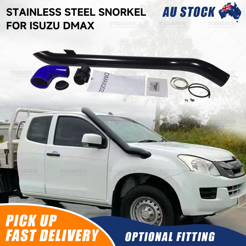 Black Powder Coated Stainless Steel Snorkel Kit For ISUZU DMAX 2020+/ ISUZU MUX 2021+