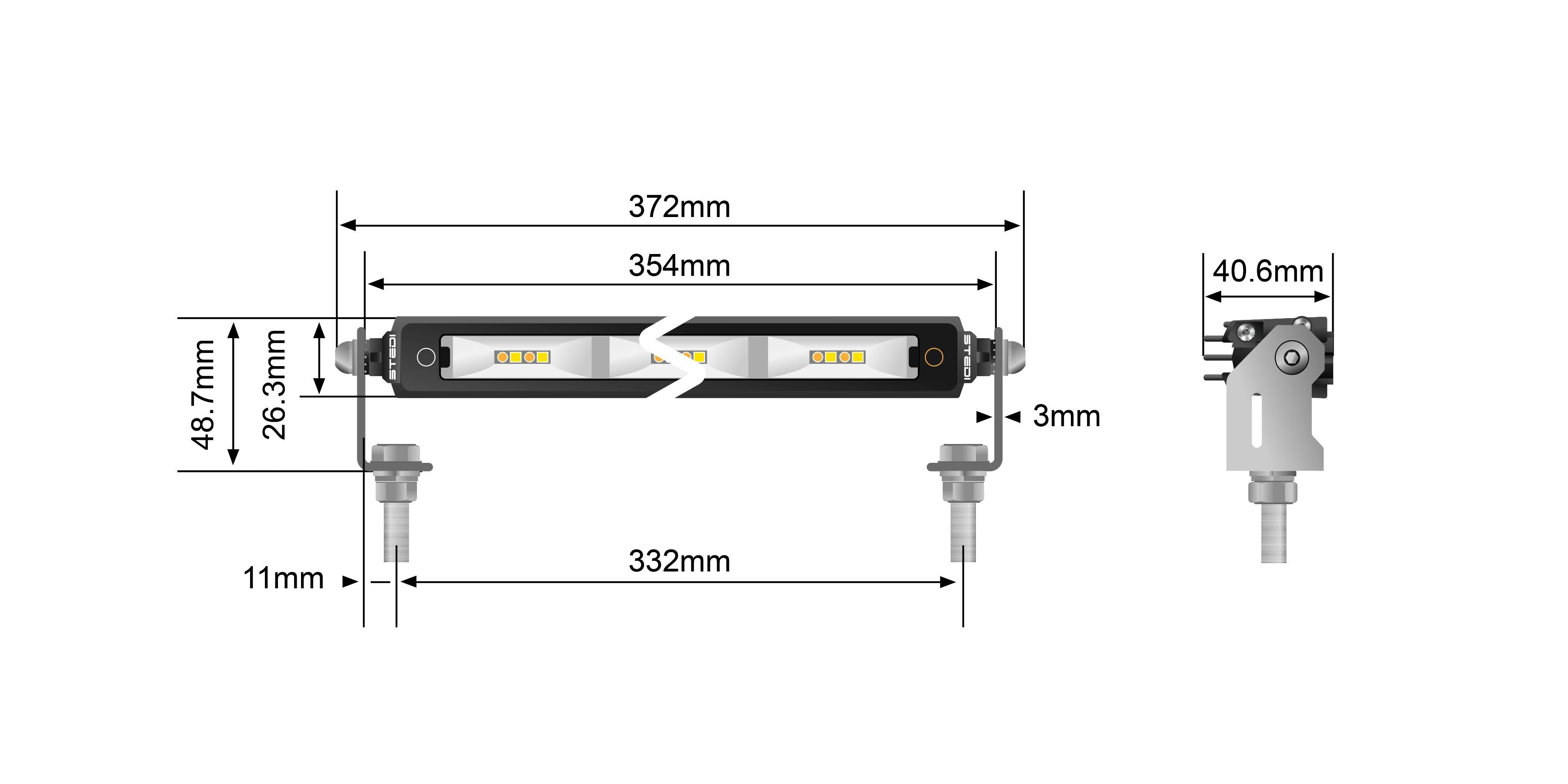 STEDI Micro Touch 13.9 Inch Dual Colour Flood Lights